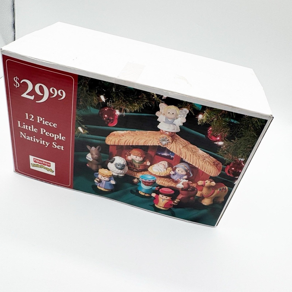 Fisher Price Little People A Christmas Story Nativity Scene Set Vtg 12pc 77620
